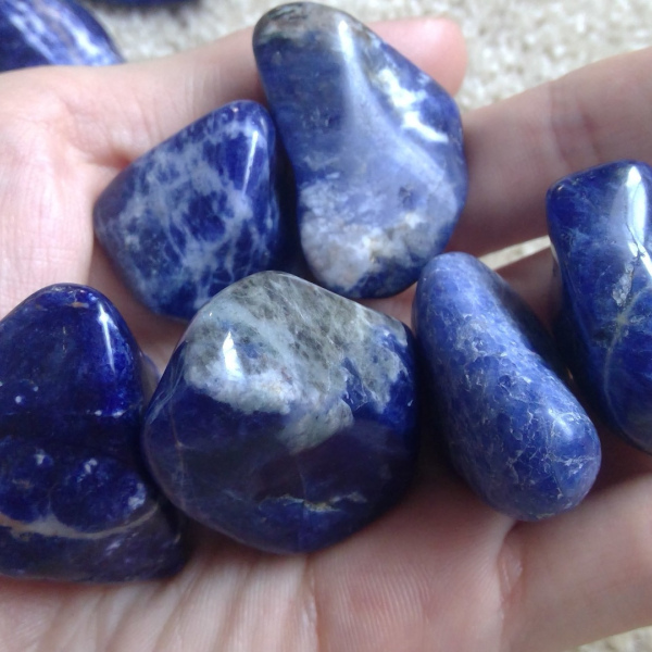 Sodalite tumbled stones