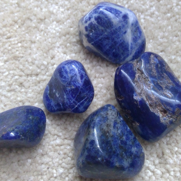 Sodalite tumbled stones