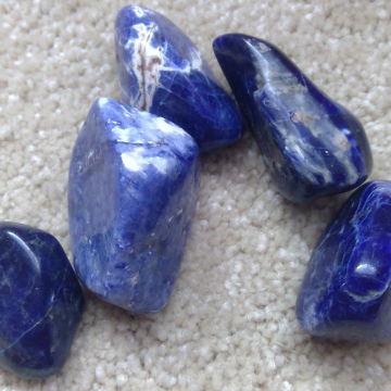 Sodalite tumbled stones